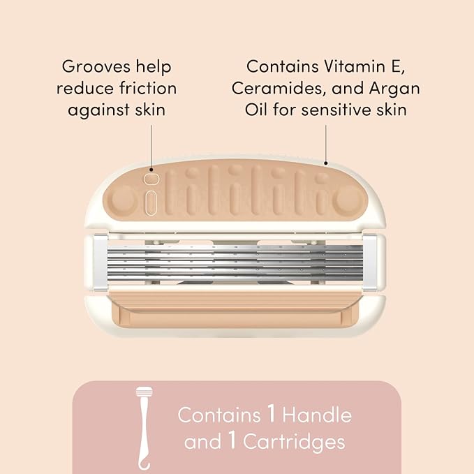 Kai Miness Extended Reach Body Razor, Gentle Beauty Groomer for Hair Removal, Ideal for Shaving in Hard-to-Reach Areas, Japanese Steel Removes Body Hair