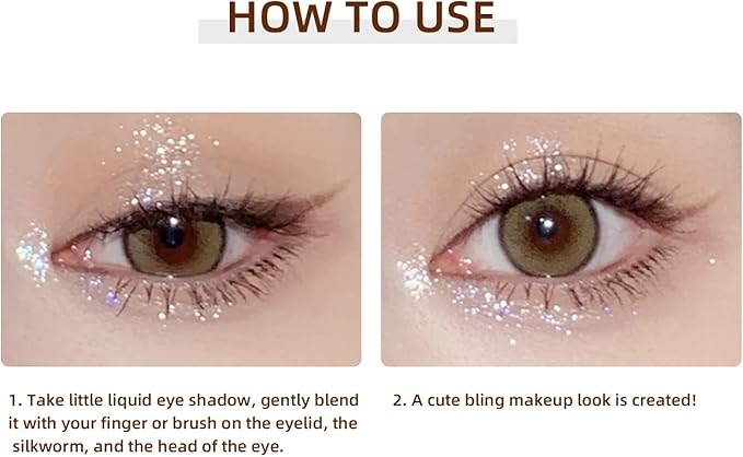 Liquid Glitter Eyeshadow, Pigmented, Long Lasting, Quick Drying, Easy to Apply, Loose Glitter Glue for Eye Crystals Makeup (Transparent Flashing Colorful Sequins 01)