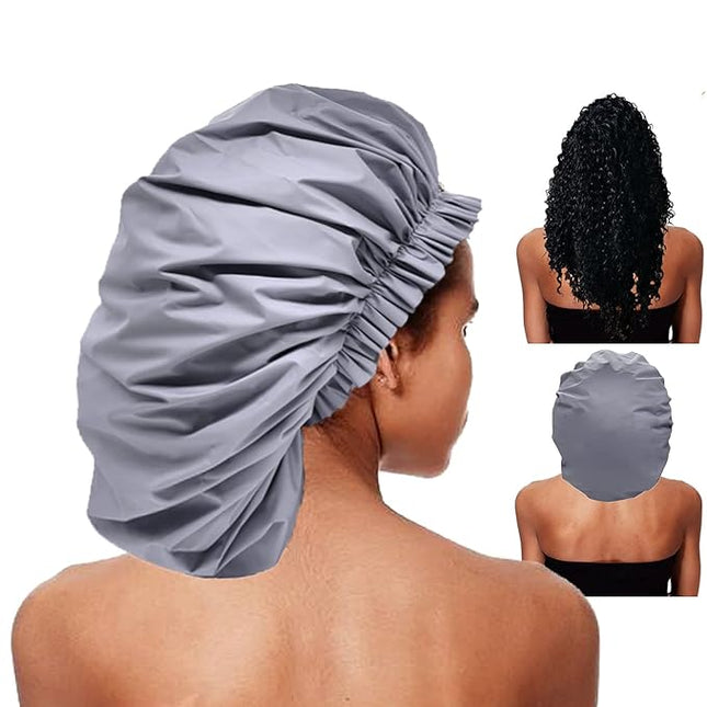 ELEBOX Premium Collection Super Jumbo Shower Cap Grey
