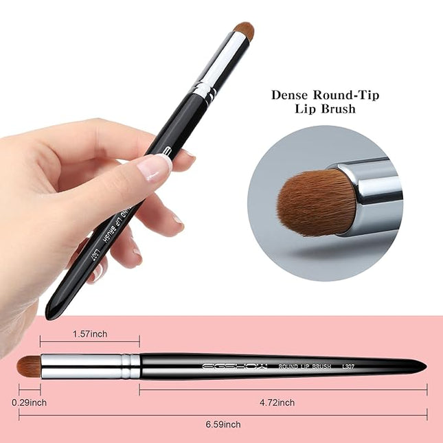 Lip Brush, EIGSHOW Lip Smudge Brush Round head for Gloss Lipstick, Multi-purpose Makeup Blending Applicator, Reusable (L307)