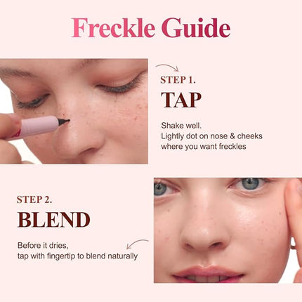 Peripera Freckle Pen, Natural Sun-Kissed Makeup – Long Lasting, Smudge-Proof Faux Freckles with Precision Dot Tip, Buildable K-Beauty Freckle Makeup Pen (01 NATURAL BROWN)