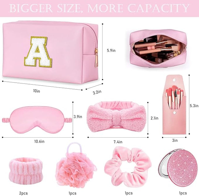 Girls Spa Kit - Complete Spa Set for Women with Makeup Brushes, Hair Scrunchies, Sleep Mask, Bath Bomb, Skincare & Makeup Gift Set - Perfect for Teens, Tween Girls, Women & Bridesmaid Gifts B