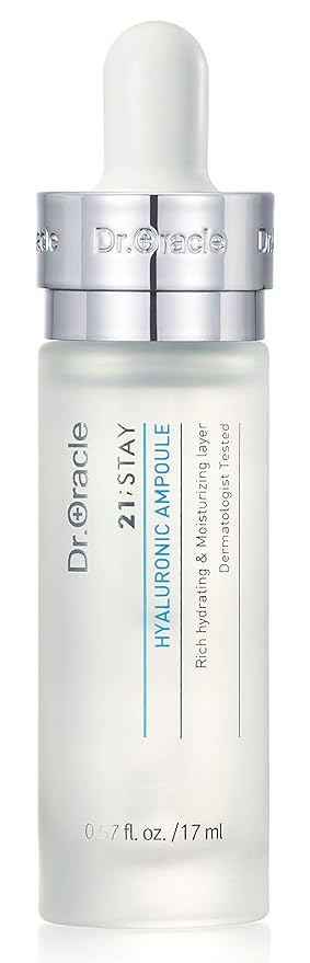 DR.ORACLE Ampoule Hyaluronic Acid Serum for Face Korean Skin Care - Moisturizer Essence Anti-Aging Serum, Intense Hydration Moisturizing K Beauty (0.57o.z), Dermatologist Tested, Clinical Care