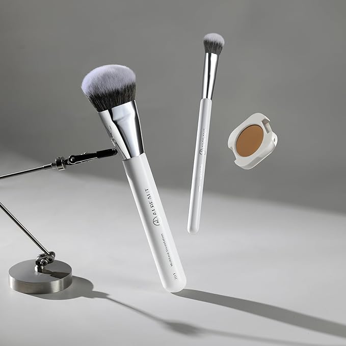 Foundation Concealer Makeup Brushes for Liquid Cream Stick,Soft Big Angled Face Brushes Bronzer Contour Nose Eyeshadow Blending Set (189201)