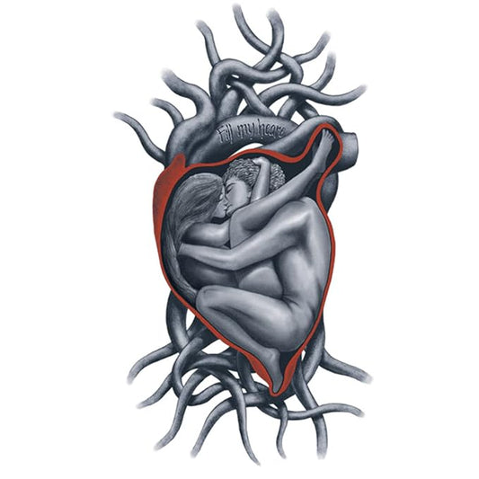 Large Temporary Tattoos Women Temporary Neck Tattoos Temporary Realistic Flower Chest Tattoo for Adults (Temporary Tattoos Sticker 8)