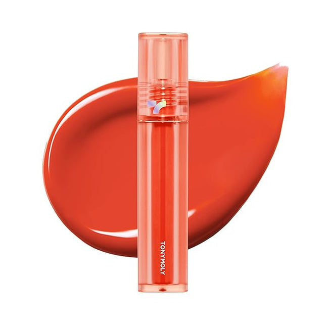TONYMOLY Perfect Lips Shocking Lip Tint – Long Lasting Semi-Permanent Lip Stain with Shea Butter & Argan Oil, Moisturizing Lightweight Formula for Smooth Lips, N01 Ruby Shocking, 0.37 fl oz