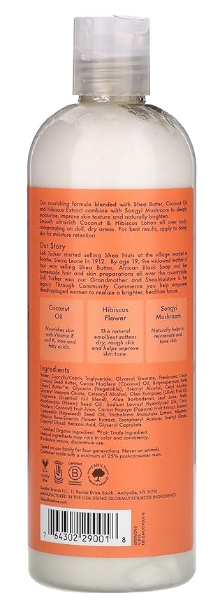 Sheamoisture Coconut & Hibiscus Body Lotion - 13 Oz (Packaging may vary)