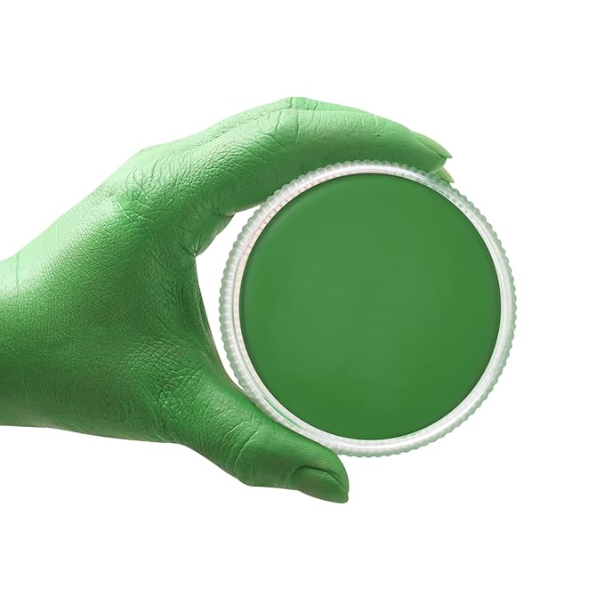 Go Ho Light Green Face Paint Washable for Halloween Makeup,Creamy to Gel Water Based Green Body Paint Full Coverage for Adults Children Cosplay SFX Costumes Festivals Makeup,25g