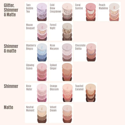 Kaja Beauty Bento Collection | Glitter + Shimmer + Matte | 20 Taro Bubble Tea - Mute Lavender | 2019 Best of Beauty Award in Glitter