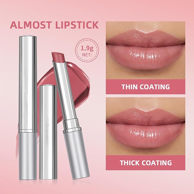 Dulele 2PCS Honey Lipstick Tinted Lip Balm, Glossy Hydrating Lip stick, Sheer Black Jelly Lipstick, Nourishing Black and Pink Lip Stick, Moisturizing Lip Care Balm for Dry Lips