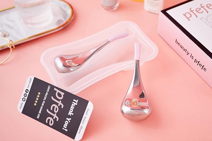 Cryo Sticks Facial Skin Care Ice Globes for Women Face Eyes, Stainless Steel Face Beauty Tools for Girls Ladies, Esthetician Supplies Cooling Spa Globes with Storage Case