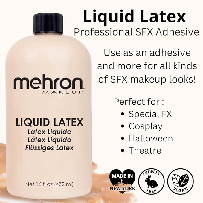 Mehron Makeup Liquid Latex (16 oz) (Light Flesh)