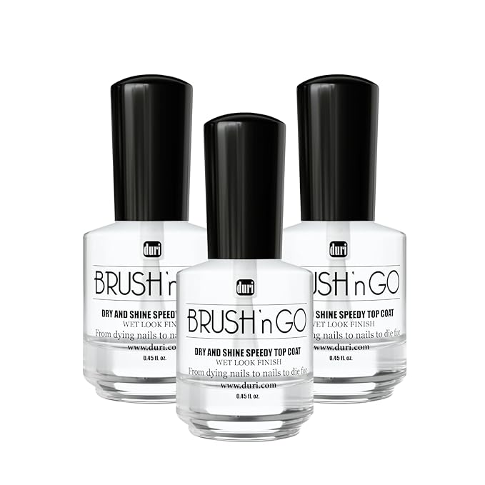duri Brush’n Go Dry and Shine Speedy Top Coat (Brush'N Go (Pack of 3))