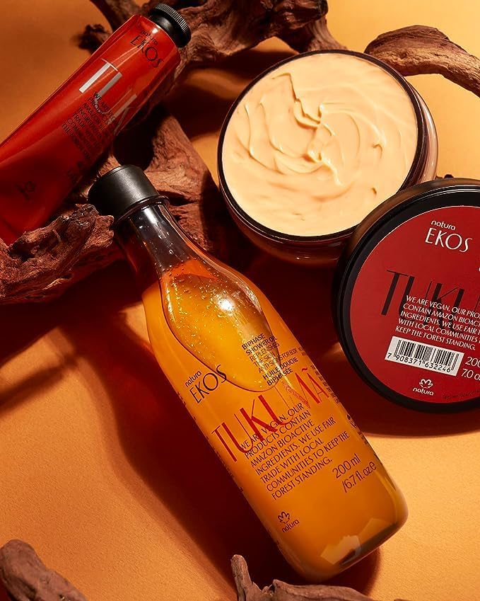 natura - Ekos Tukumã Biphase Shower Oil Refill - Replenishing In-Shower or Bath Body Oil - Anti-Signs of Aging - Skin Moisturizer - Vegan Skin Care - Brazilian Beauty Secrets - 6.7 fl oz (200ml)