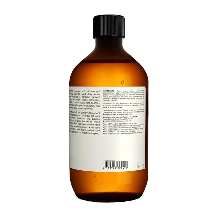 Aesop A Rose By Any Other Name Body Cleanser Refill | Gentle Body Cleanser with Rose Petal Oil & Skin-Softening Botanicals | 16.9 oz / 500mL