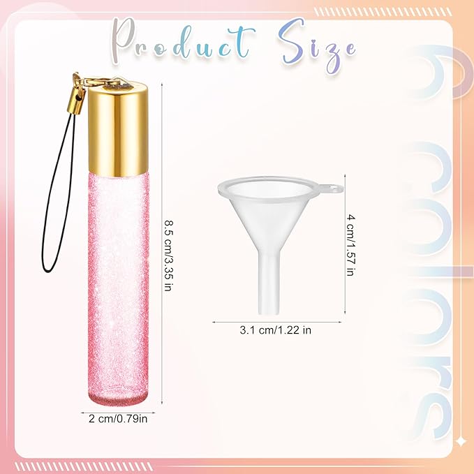 Sumind 150 Pcs Essential Oil Roller Bottles 10 ml Glass Roller Bottles with Stainless Steel Roller Balls Empty Bottles Leak Proof Roll on Bottles with 5 Funnel for Travel Essential Oil (Multicolor)