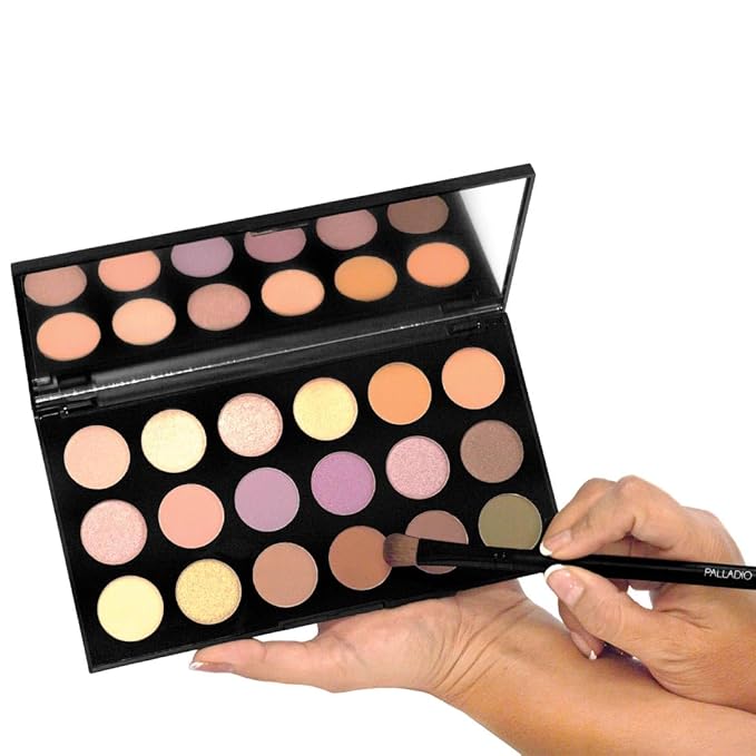 Palladio Shadow Blending Makeup Brush, Wide Brush Head, Flawless Blending, Smooth Finish, Synthetic Natural Bristles, Soft Feel, Comfortable Grip, Professional Application