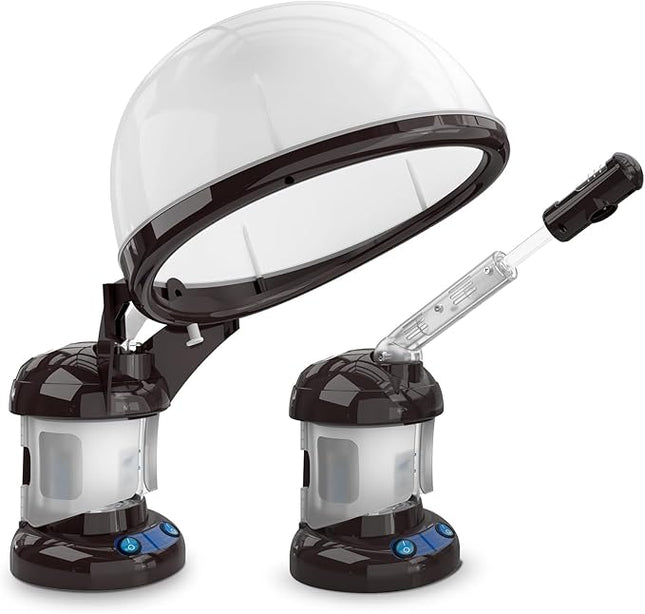 Hair Steamer Kingsteam 2 in 1 Ozone Facial Steamer, Design for Personal Care Use at Home or Salon Barber (Coffee)