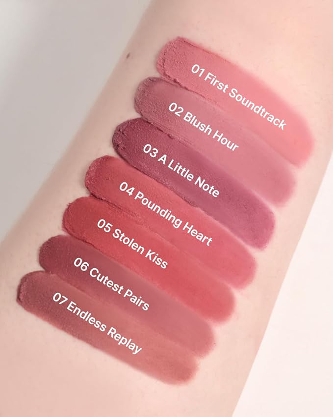 DEARMAY Pure Falling Mood Lip Pot No. 03 A Little Note 0.23 Oz. Vegan Lip Stain Lip & Cheek Multi-Use Tint With Hydrating Formula for Smooth Soft Blend Without Dryness or Fine Lines, Korean Makeup