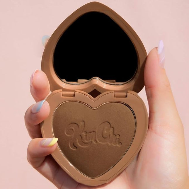 KimChiChic Beauty Thailor Bronzer, Silky Matte Finish for a Sun-Kissed Glow, Buildable Formula, Heart-Shaped Compact with Mirror, Cruelty-Free, I Went to Cabo