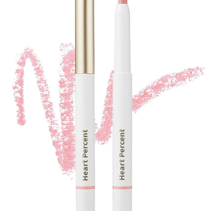 Heart Percent Dote On Mood Lip Liner Pencil, Long-Lasting Creamy Lip Crayon Smooth Lipliner Retractable Lipstick Overlip Line Color 0.8g, #21. Rosy Lips