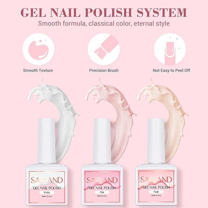 SAVILAND Acrylic Nail Kit with Drill: Professional Nails Kit Acrylic Set with Everything U V Light Gel Polish Nail Glue Tips Nail Art Supplies for DIY Home Salon