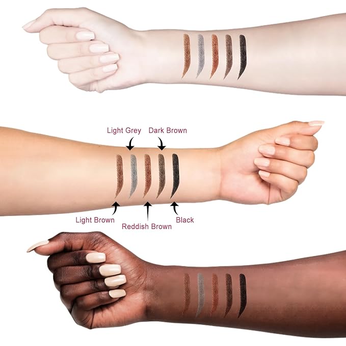 Eyebrow Pencil Microblade Eyebrow Pen - Waterproof Eyebrow Pen 4 Fork Tip Pencil Smudge Proof Long Lasting Brow Pens, Dark Brown