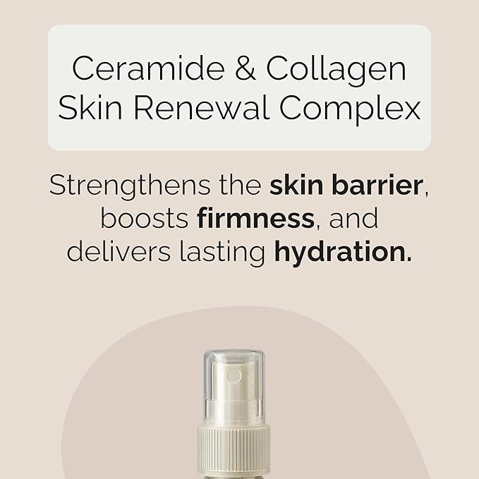 Baskah Ceramide & Collagen Serum – Hydrating Night Facial Serum for Dry, Damaged Skin, Restores Skin Barrier & Improves Firmness for Plumper, Healthier Looking Skin, Skin Care for Face