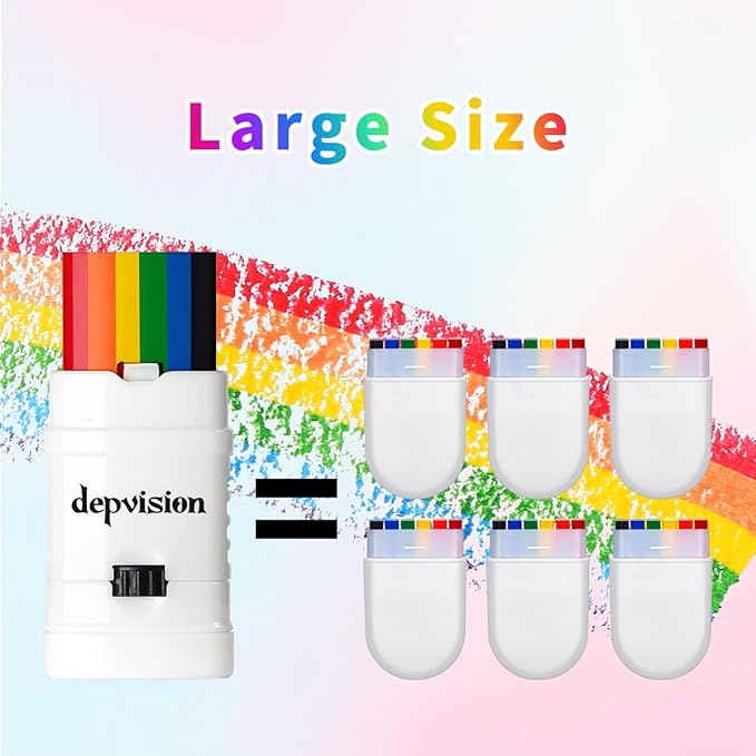 Depvision Rainbow Face Paint 3 pack FOR LGBTQ+ Large Size Pride Face Paint LGBT Pride Flag Color Face Paint Stick Face Paint Makeup Rainbow Body Markers for Events Gay Pride Day Celebrations Party