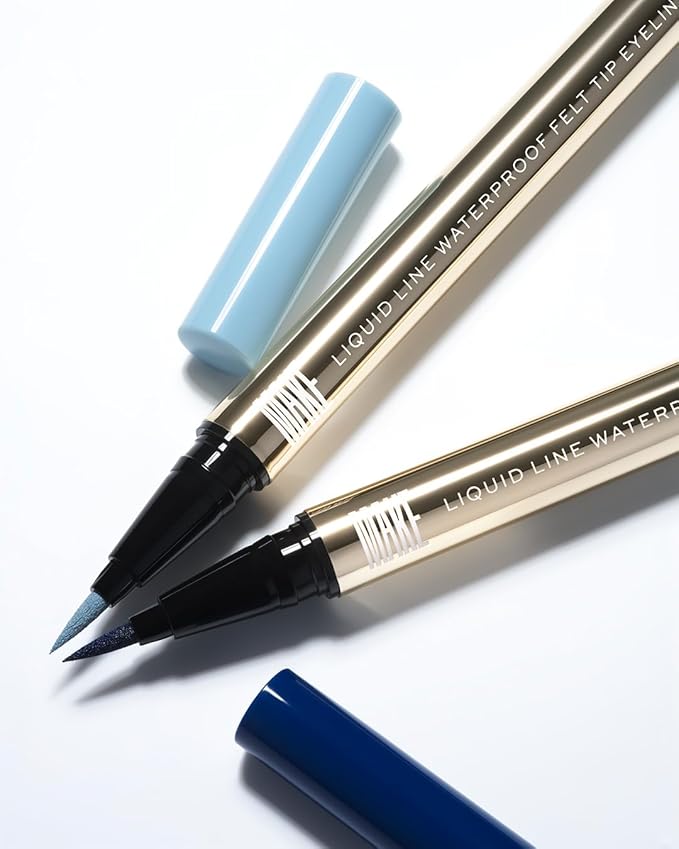 MAKE Beauty Liquid Line Waterproof Liquid Eyeliner Pen. Smudge-Proof Felt Tip for Precise Application of Lines, Wings, and Graphics. Long Lasting Eye Liner - Shade, Wavelength