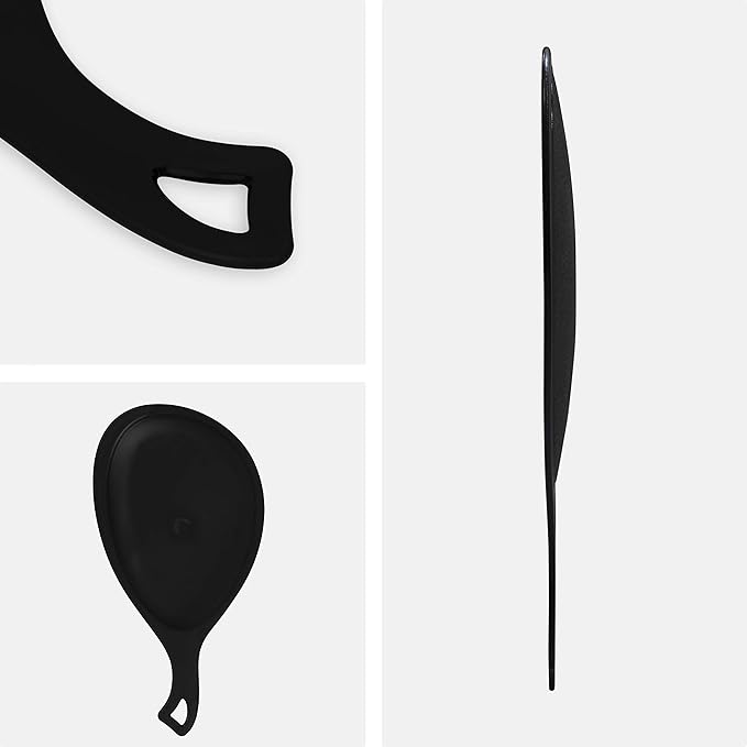 Zadro Large Hand Mirror with Handle Salon Mirrors for Hair Stylist, Big Handheld Mirror Makeup Mirror Wall Mounted Hang (Medium: 15" x 8", Black Onyx)