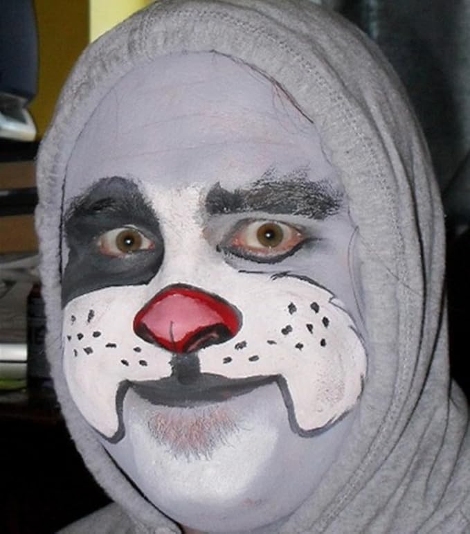 Go Ho Cream-Blendable Light Grey Face Paint Stick,Full-coverage Grey Body Paint Stick for Adults Children Halloween Cosplay SFX Vampire Zombie Makeup,Waterproof Gray Body Paint Stick