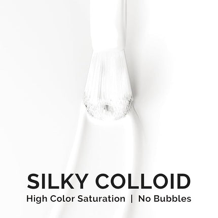 MelodySusie 0.5fl oz White Gel Nail Polish, Nails Soak Off UV LED White Gel Polish Gift for Women Nail Art Manicure Salon DIY Nail Design Decoration at Home-1891