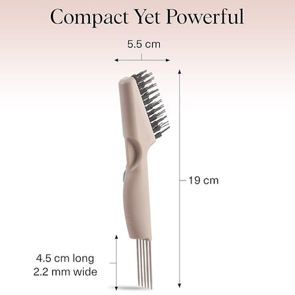 Kitsch Hair Brush Cleaner Tool | Double-Sided 2-in-1 Brush Cleaner for Hair Brushes & Combs | Eco-Friendly Cleaning Tool with Pick & Bristles, Perfect Gifts for Women | Hair Stylist Essentials