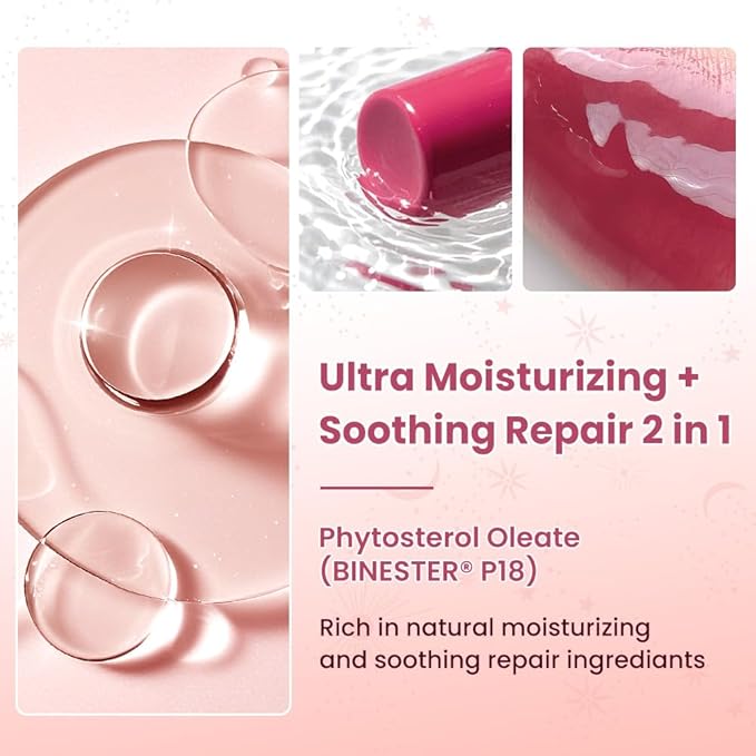 CATKIN Glossy Lip Balm Ultra Hydating Glow Lip Tinted Jelly Plumping Melting Balm Shea Butter Repair Soothing For Dry Lips 0.12 oz C09 ORCHID