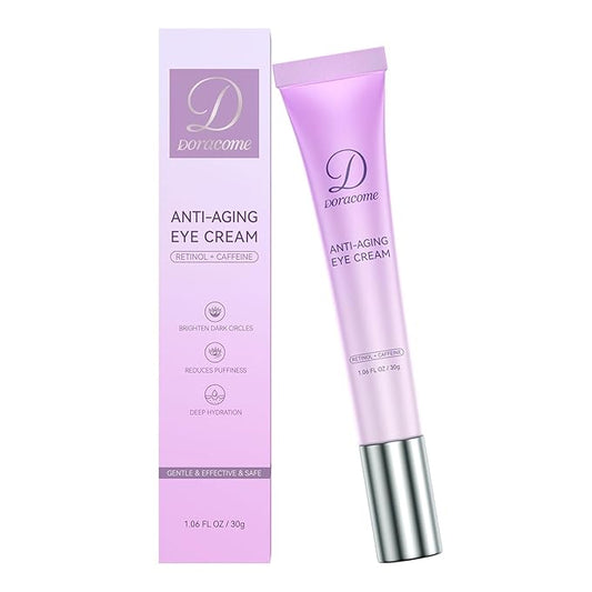 Retinol Eye Cream for Dark Circles and Puffiness, Hydrating Under Eye Cream for Dark Circles, Anti Aging Dark Circle Eye Cream for Fine Lines, Wrinkles, Firming Eye Contour, 1.06 oz