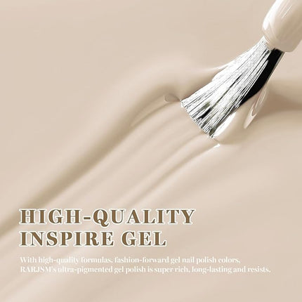 RARJSM Beige White Gel Nail Polish 1PCS 15ML Long Lasting Milky Ivory White Creamy Gelpolish Soak off U V Curing Required Nail Art French Manicure Salon DIY at Home