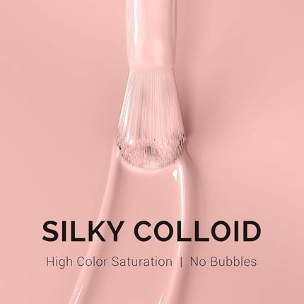 MelodySusie 15ML Pink Gel Nail Polish,Nails Soak Off UV LED Gray Pink Gel Polish Gift for Women Nail Art Manicure Salon DIY Nail Design Decoration at Home-A2405