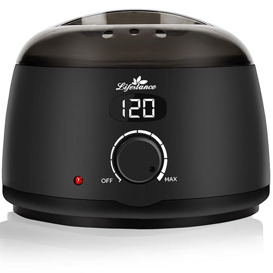 Lifestance L2 Digital Wax Warmer Machine - 500ml/14oz Fast-Heating for Hard Wax Beads, Hair Removal at Home, Professional for Brazilian, Bikini, Face, Body & Eyebrow