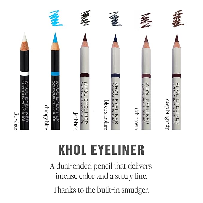Jillian Dempsey Khol Eyeliner: Clean, Waterproof Eyeliner Pencil with Built-In Smudger for Effortless Blending – Rich Pigment, Cruelty-Free, Jet Black