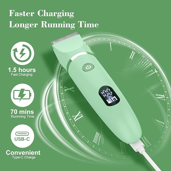 3-in-1 Electric Razor IPX7 Waterproof Bikini Trimmer Wet & Dry Use Painless Personal Trimmer Groomer for Ladies Face Body Legs Bikini Public Hairs Electric Lady Shaver with Replaceable Heads