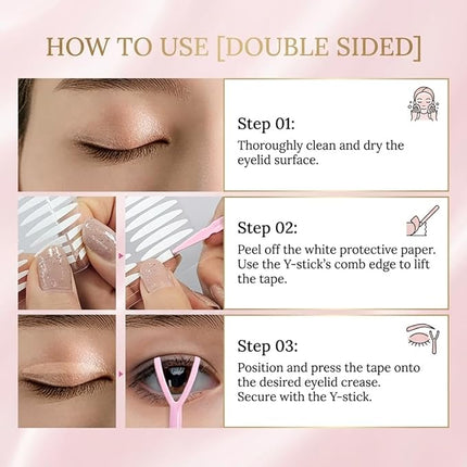Magic Slim Double Eyelid Tape – Invisible Adhesive Strips for Hooded Monolid Correction – Authentic K-Beauty Tech Made in Korea (Single-Sided (Natural 4mm) - 180 Count)