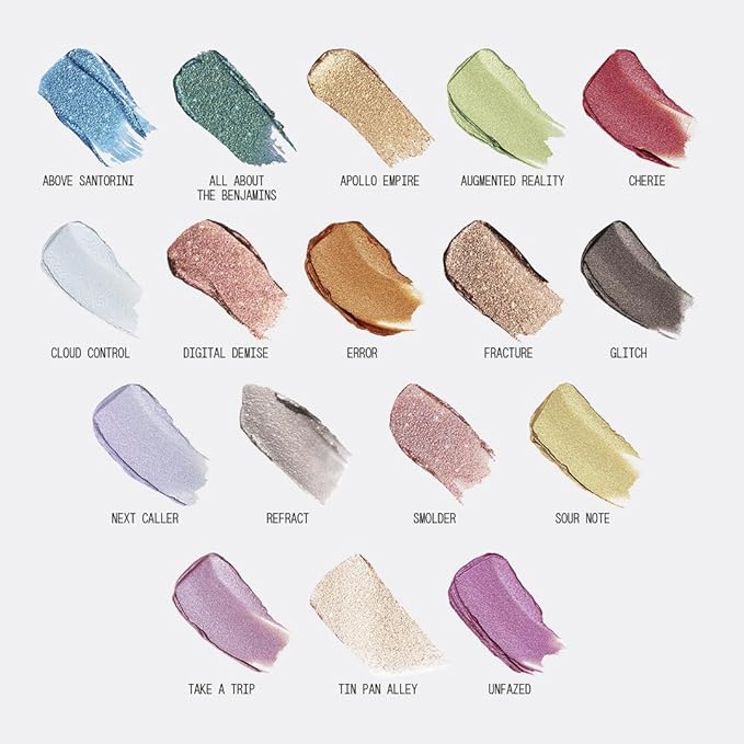 about-face Fractal Glitter Eye Paint Refract – Smudge-Proof, Long-Lasting Liquid Eyeshadow – Intense Sparkle with Mousse Texture – Vegan, Cruelty-Free – 0.13oz (Soft Silver)