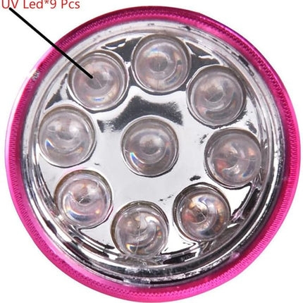 Meitawilltion Handheld UV Light for Gel Nails,9 LED Small Glow Nail Lamp,Mini U V Nail Dryer,Portable Flashlight for Nail Art Decoration DIY at Home-Green