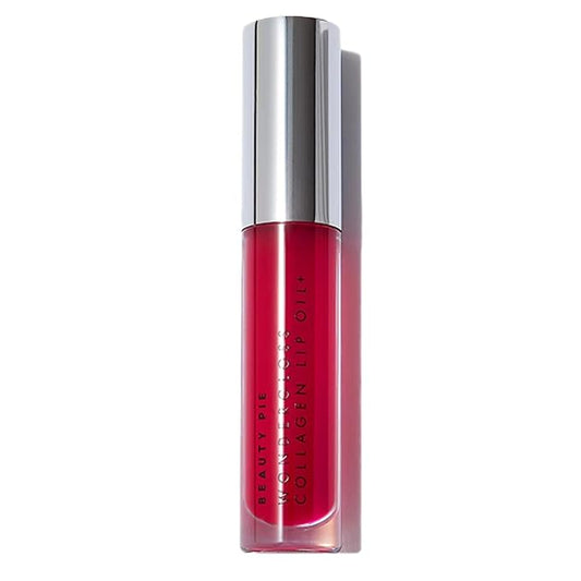 Beauty Pie Wondergloss Collagen Lip Oil + Cherryo 0.13 fl oz – Hydrating, Plumping, Non-Sticky Lip Gloss Oil with Collagen AC Micro-Vectors, Cherry & Hibiscus Oils