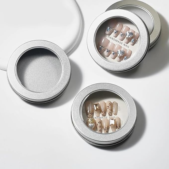 75 Pcs Clear Window Aluminum Round Cans,Candle Containers with Screw Lid,2 Oz Metal Round Tins for Crafts,Cosmetic, DIY