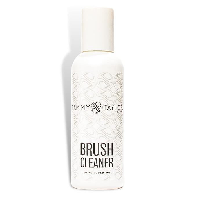 Tammy Taylor Acrylic Nail Brush Cleaner Liquid | Removes Solid Gel Nail Polish, Acrylic Dip Powder | All-in-One Poly Gel Slip Solution + Kolinsky Sable Nail Brush Conditioner, Cleaner & Restorer | 4oz
