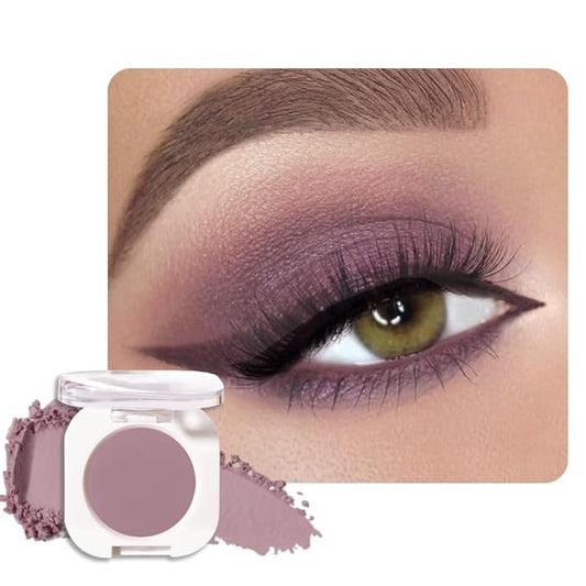 Mauve Taupe Matte Single Eyeshadow, Lightweight Blendable Mini Eye Shadow for Older Women, Monochrome Eyeshadow Palette Makeup Pigmented Waterproof, Vegan & Cruelty-Free, 25