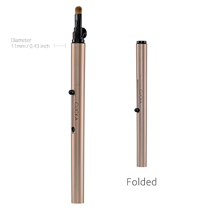 Retractable Automatic Lid Smuge Brush (Champagne Gold)