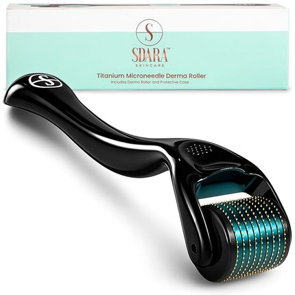 Roller for Face, Beard, Hair - Skincare for Men and Women (Shiny Black)